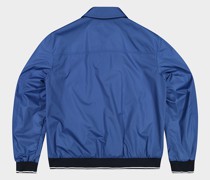 Jacke mit Rändern in Strick und Reißverschluss in Kontrast