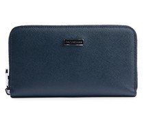 Brieftasche aus Saffiano-Leder mit Reißverschluss
