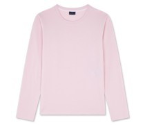 T-Shirt aus Interlock-Baumwolle mit Shark-Applikation, Frau, Pink, Größe: XS