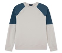 Sweatshirt aus Baumwoll-Stretch mit Nyloneinsätzen