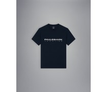 T-Shirt aus Stretch-Baumwolle mit Paul&Shark-Print