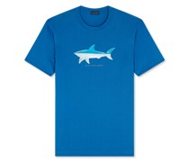 T-Shirt aus Baumwolljersey mit Shark Print