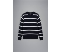 Bretagne Pullover mit Rundhalsausschnitt aus Wolle mit ikonischem Badge