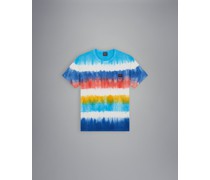 Baumwoll-T-Shirt mit Batik-Design