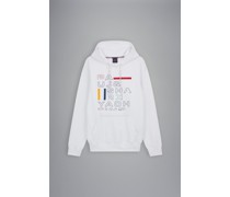 Hoodie aus Stretchbaumwolle mit Print