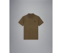 Poloshirt aus Piqué Bio-Baumwolle mit ikonischem Badge