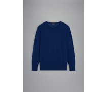 Pullover aus extra fine Winter Summer Merinowolle mit V-Ausschnitt