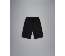 Bermudashorts aus Bio-Baumwolljersey-Stretch mit ikonischem Badge