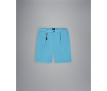 Bermudashorts aus Stretchbaumwolle und Seide