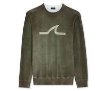 Sweatshirt aus Baumwoll-Stretch mit Print