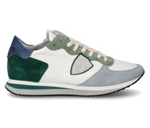 Flache Trpx Sneakers für Herren aus Nylon und Leder – Weiß und Grün