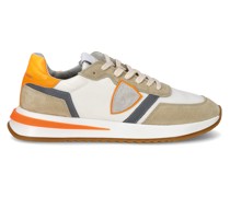 Flache Tropez 2.1 Sneakers für Herren aus Nylon und Leder – Orange und Weiß