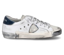 Prsx: Weiße/Silber Sneakers für Damen