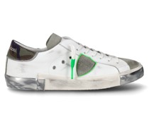Flache Prsx Sneakers für Herren – Weiß und Grün