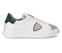 Temple: Weiße/Grüne Sneakers für Herren