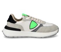 Flache Antibes Sneakers für Herren aus Nylon und Leder – Weiß und Grün