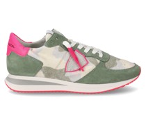 Flache Trpx Sneakers für Damen aus Nylon und Leder – Grün