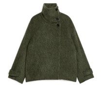 Flauschige Jacke aus Wollmischung