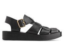 Sandalen Mit Ledergitter