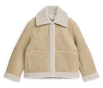 Moleskin-Jacke Mit Kunstfellfutter