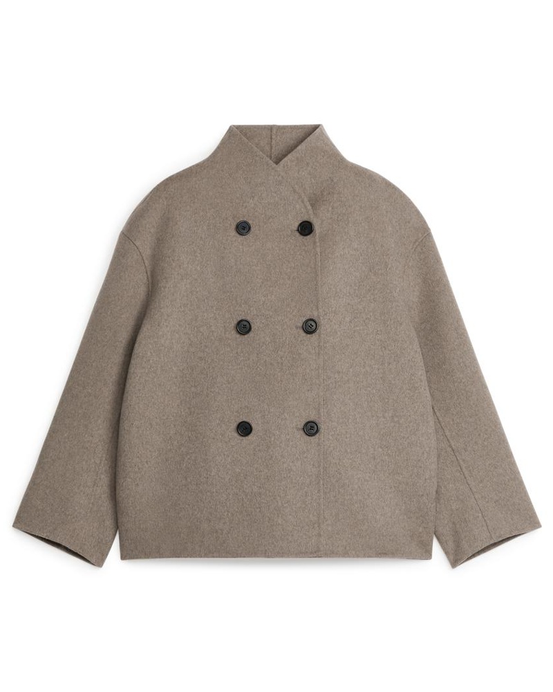 Arket Damen Doubleface-Wolljacke