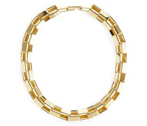 Klobige Halskette mit Goldauflage
