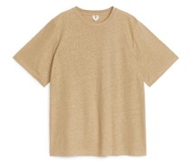 Oversized-T-Shirt aus Leinenmischung
