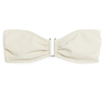Texturiertes Bandeau-Bikinioberteil