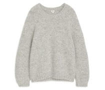 Grober Pullover Aus Wolle Und Alpaka
