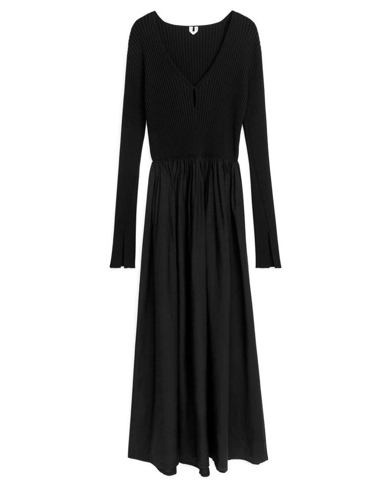 Arket Damen Kombiniertes Midikleid