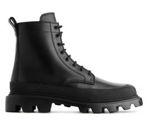 Klobige Lederstiefel Mit Schmutzschutz