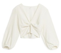 Texturierte Bluse Mit Gerafftem Twist-Effekt