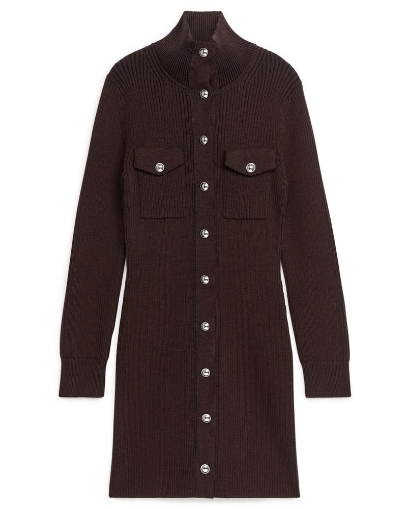Arket Damen Strickkleid Aus Wolle Und Baumwolle