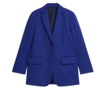 Eng Anliegender Blazer Aus Wollmix