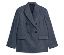 Oversize-Blazer Aus Leinen Und Baumwolle