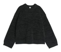 Lockerer Pullover Aus Baumwollmischgewebe