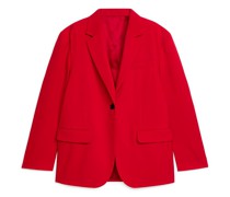 Oversized-Blazer Aus Wolle Und Hopsack