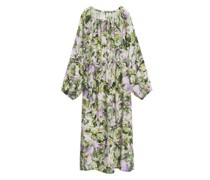 Cupro-Kleid Mit Slowflower-Print