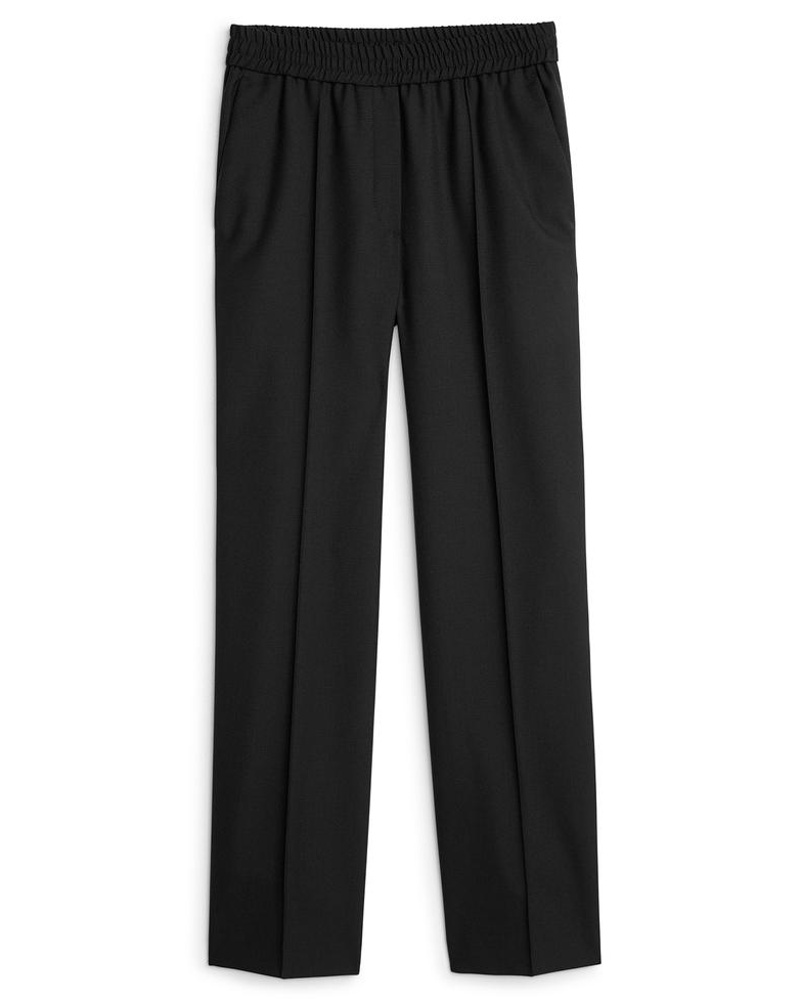 Arket Damen Wollhose Mit Elastischem Bund