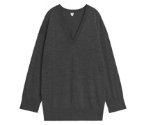 Oversize-Pullover Aus Merinowolle