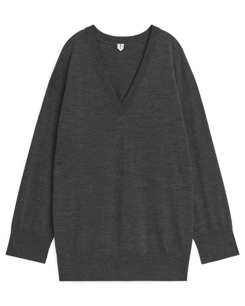 Arket Damen Oversize-Pullover Aus Merinowolle