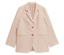 Oversized-Blazer Aus Leinenmischung