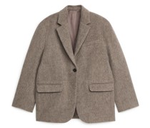 Gebürsteter Blazer Aus Wollmix