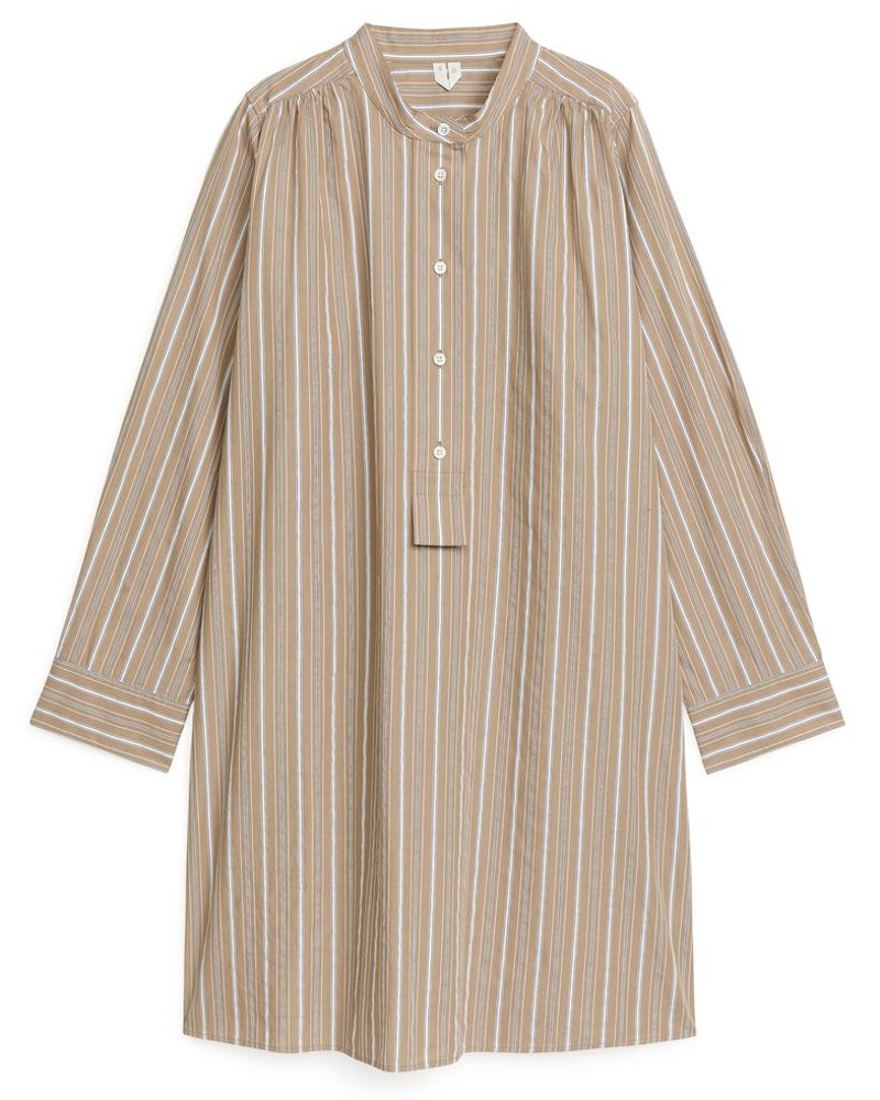 Arket Damen Hemdblusenkleid Im Schlupfstil
