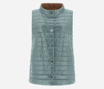 WENDBARE, ZWEIFARBIGE WESTE AUS NYLON ULTRALIGHT