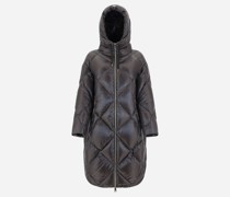 ULTRALEICHTER OVERSIZE-PARKA AUS NYLON MIT DIAMANT-MOTIV