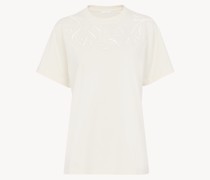 CHLOÉ Besticktes T-Shirt Weiß