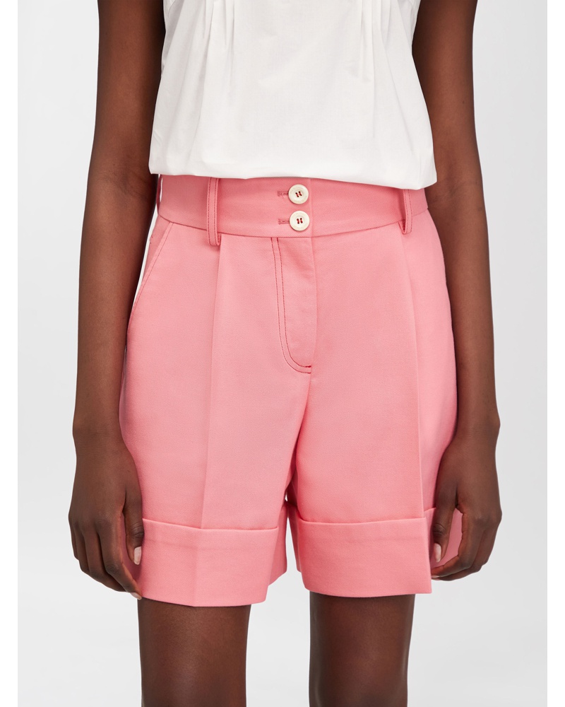 See by Chloé Damen SEE BY CHLOÉ Bermuda-Shorts mit Aufschlag Pink