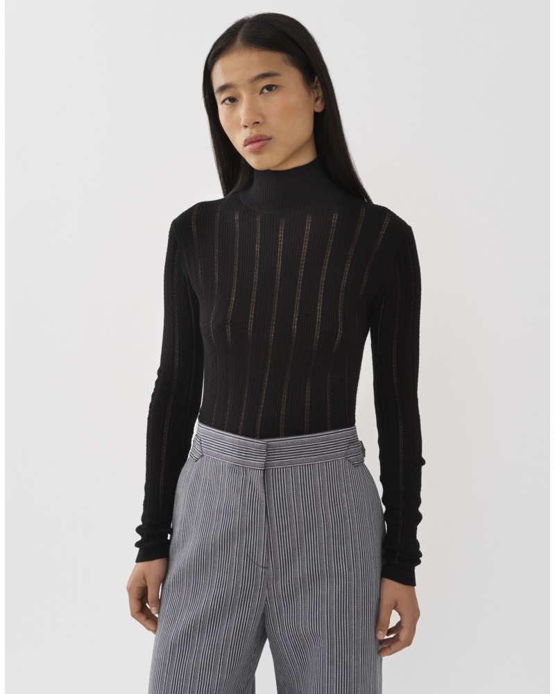 See by Chloé Damen SEE BY CHLOÉ Rollkragentop Schwarz