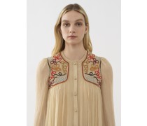CHLOÉ Bestickte Bluse Braun